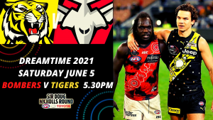 2021 AFL DREAMTIME MATCH TIGERS V BOMBERS