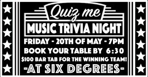 QUIZ ME - MUSIC TRIVIA NIGHT
