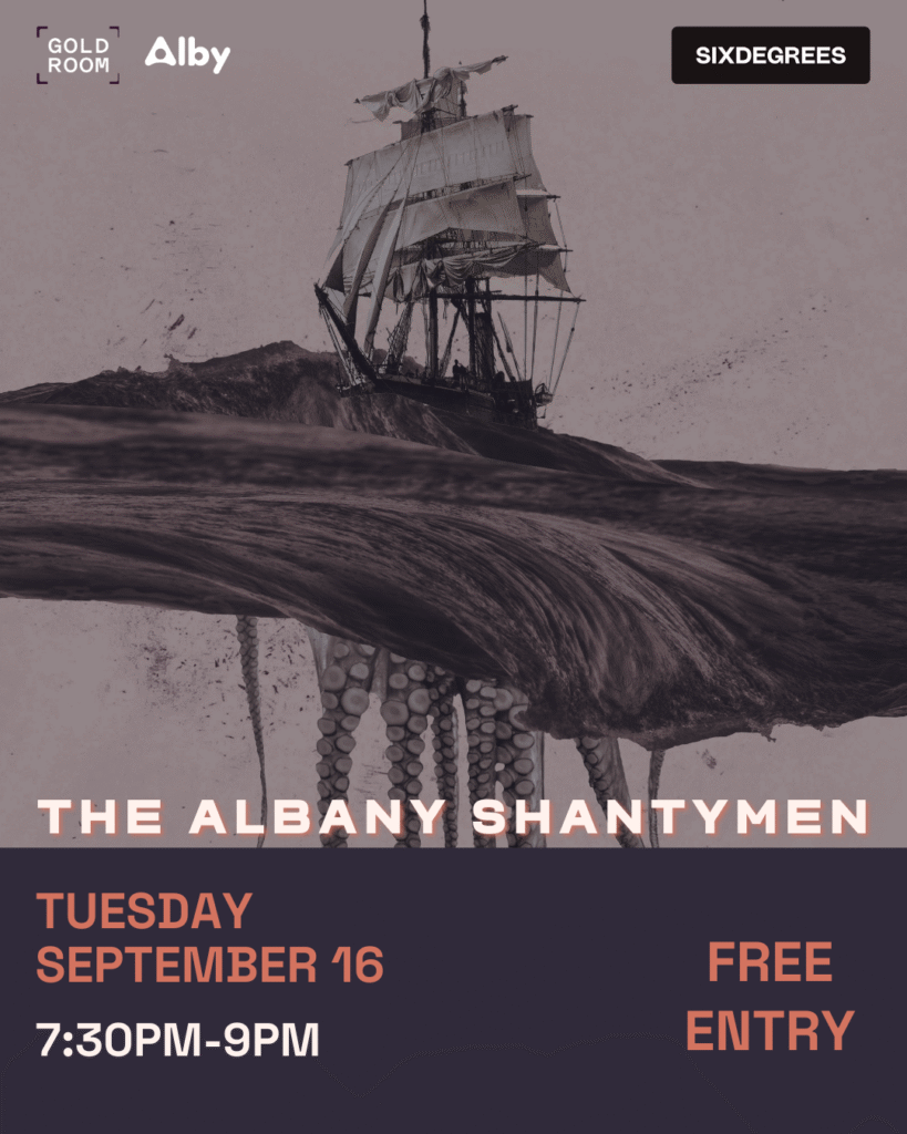Albany folk music – The Albany Shantymen performing live at Six Degrees Goldroom