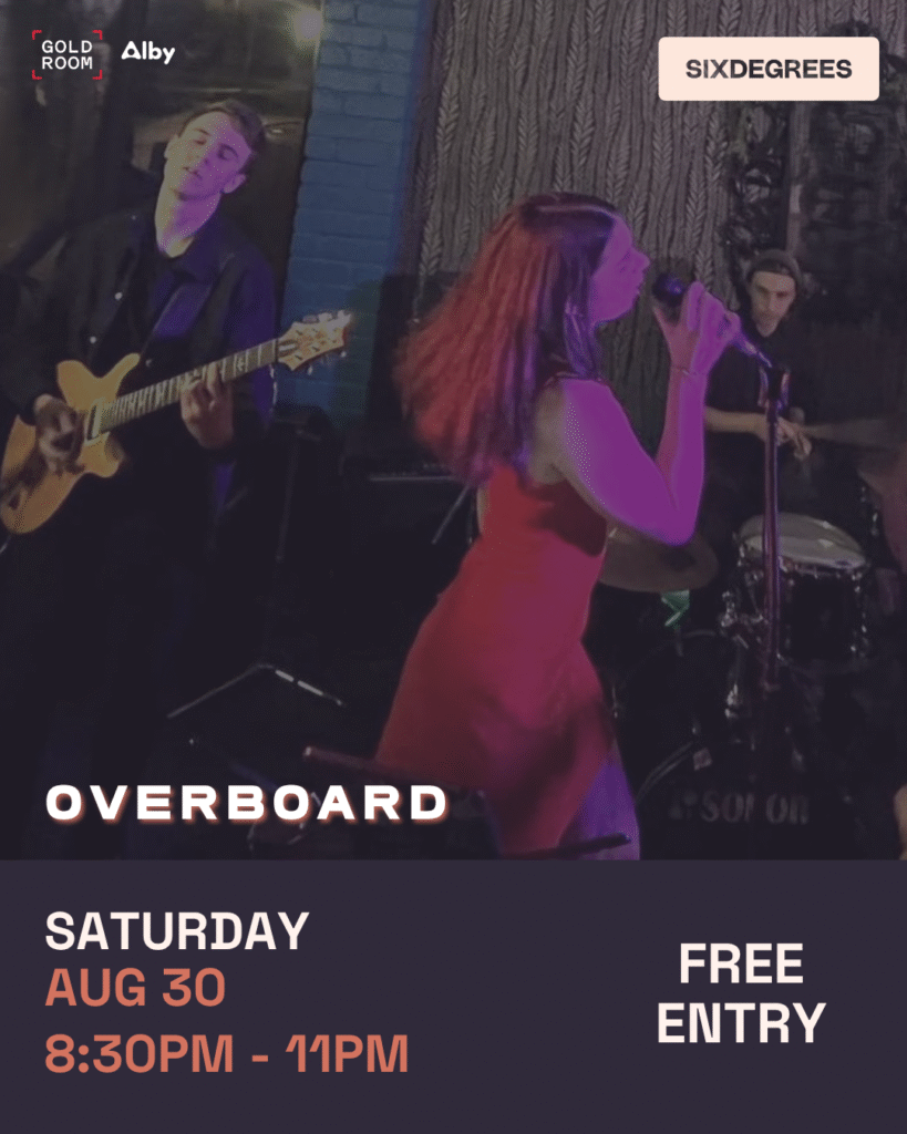 Albany WA live band Overboard performing their farewell classic dance rock show at Six Degrees Goldroom.