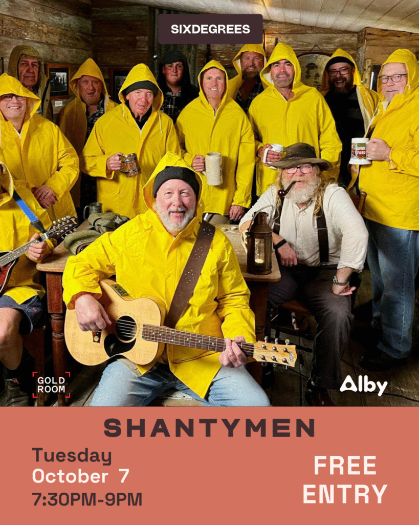 Albany sea shanty band Shantymen live at Six Degrees Goldroom