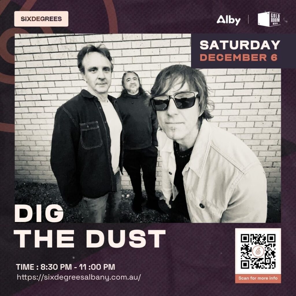 dig the dust bringing rock energy to an albany rock night crowd at Six Degrees