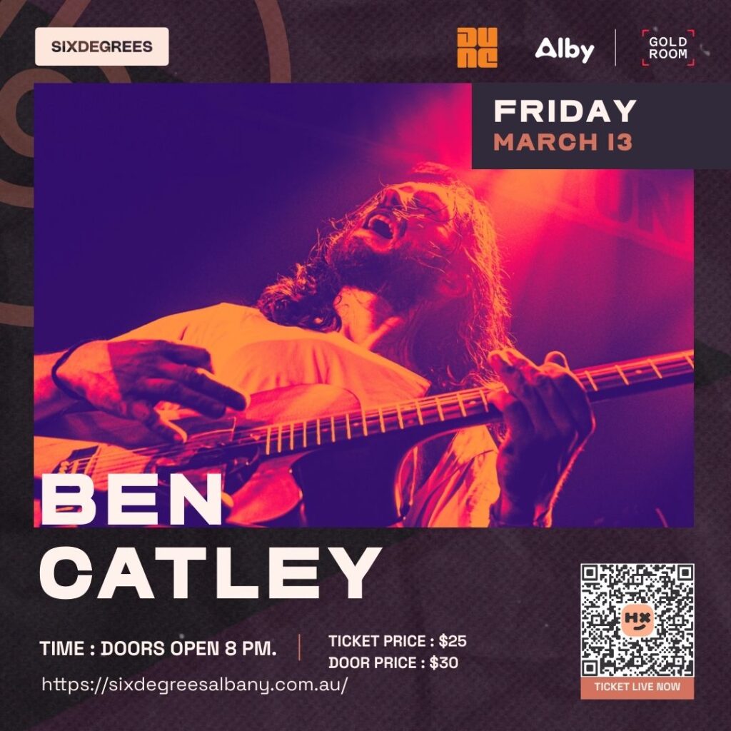 Ben Catley energetic blues and roots live show