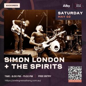 A Unique What to Do in Albany – Simon London + The Spirits Live (May 2026)